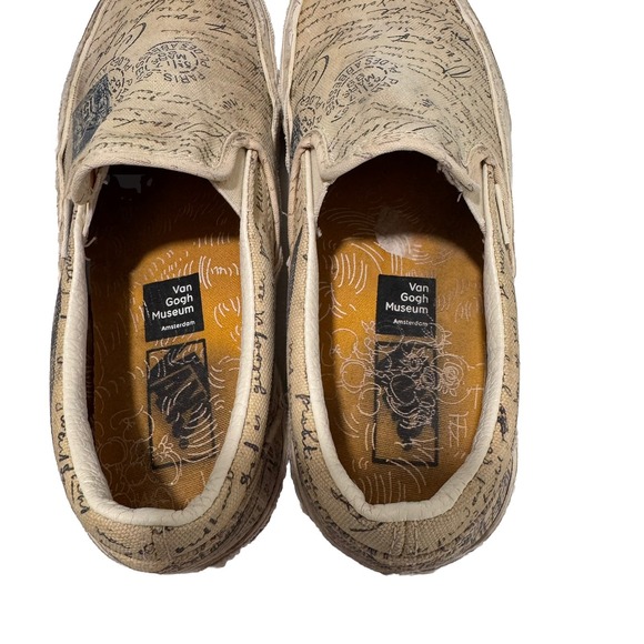 Vans Classic Slip On Vincent Van Gogh Letter Canvas Shoes Women's‎ 7 - Picture 6 of 9